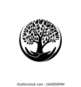 silhouette vector of black and white trees