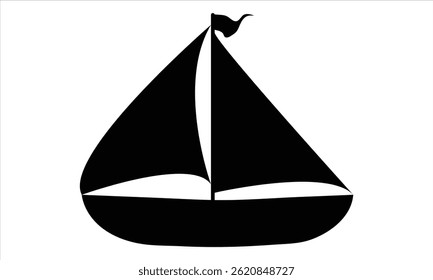 Silhouette vector of a boat 