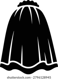 Silhouette vector bride wedding veil accessory icon for bridal design