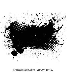 Silhueta Vetor pincelada traçado, pintura grunge Plano de fundo