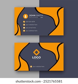 silhouette vector business card design template 