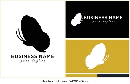 plantilla de logotipo de mariposa vector de silueta