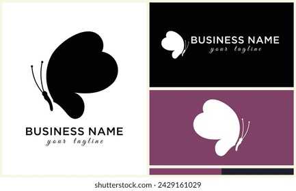 Silhouette Vektor Schmetterling Logo Vorlage