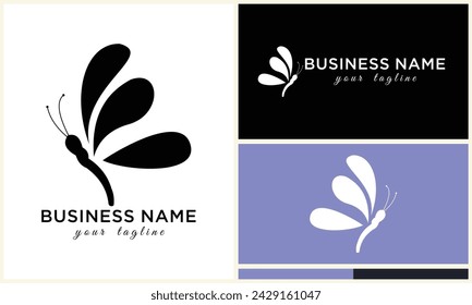 Silhouette Vektor Schmetterling Logo Vorlage