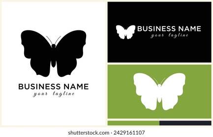 Silhouette Vektor Schmetterling Logo Vorlage