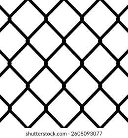 Silhouette vector of chain link design. Black net or chain link vector art design on white background