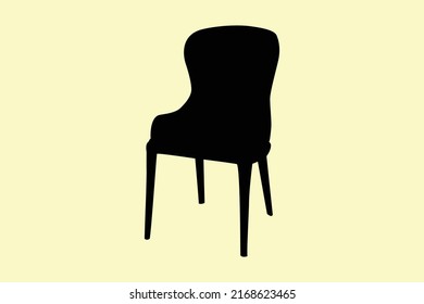 Silla vectorial de silueta y gráficos para este diseño 