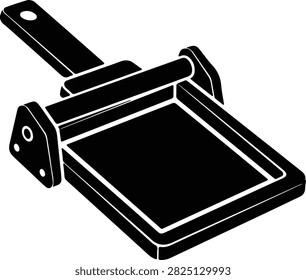 Silhouette vector of a classic office paper hole puncher tool design