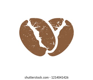 Silhouette Vector Coffee Bean Sign Symbol Icon Logo Template Design Inspiration