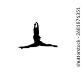 Silhouette Vector Collection of Ballerina Dancing Ballet Poses Isolated on White Background