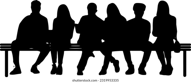 Silhouette Vector of a College Student in the Park, Academic Serenity, Scholarly Solitude, College Student Finding Peace on a Park Bench