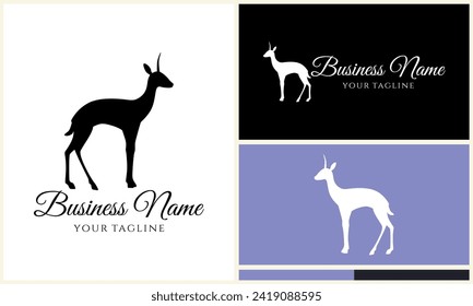 silhouette vector deer logo template