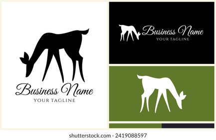 plantilla de logotipo de deer vector de silueta