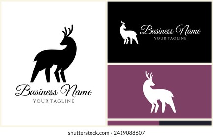 Silhouette-Vektorgrafik-Logo-Vorlage
