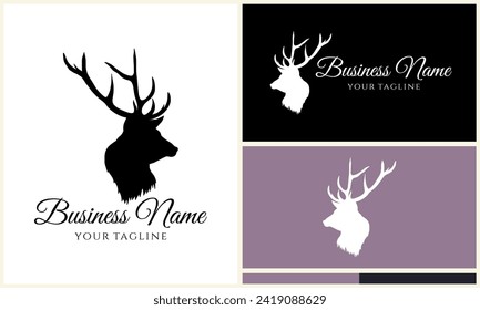 Silhouette-Vektorgrafik-Logo-Vorlage