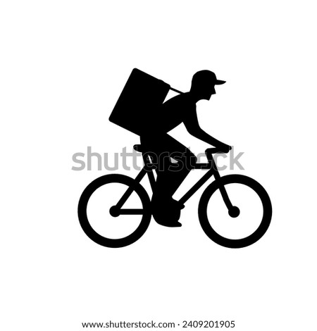 silhouette vector delivery service bicycles