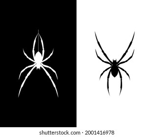Silhouette Vector Design for Black Widow  Spider. Good for logos, template, silhouette design product. lab, etc.