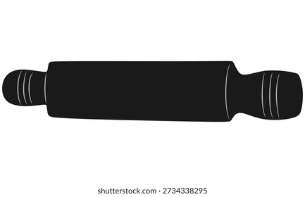 Ilustración de diseño de Vector de silueta de rodillo de masa