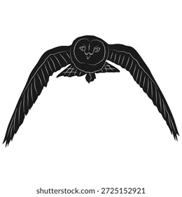 Diseño de Vector de silueta de un búho en vuelo