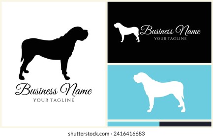 plantilla de logotipo de perro vector de silueta