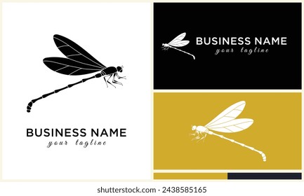 Silhouette Vektor Libelle Logo Vorlage