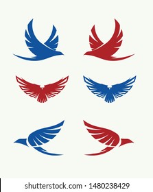 silhouette vector of an eagle