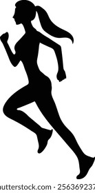 Silhouette vector of a fitness women