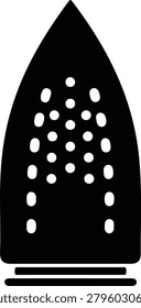 Silhouette vector flatiron soleplate with steam holes household laundry appliance design