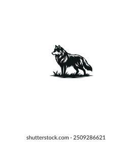 silhouette vector fox _fox silhouette, on white background, isolated, vector_Fox Silhouette Vector Illustration White Background