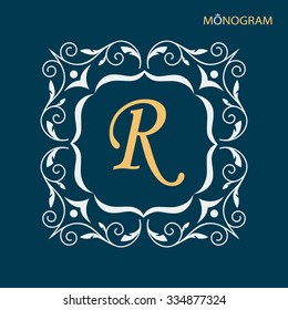 Silhouette vector frame. Elegant emblem logo for restaurants, hotels, bars and boutiques. It can be used to design business cards, invitations, booklets and brochures.