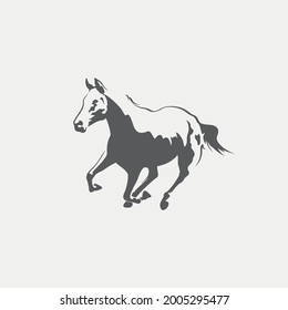 Vector de silueta de caballo, diseño para logotipo, diseño de plantilla, ilustración, etc.