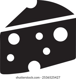 Silhouette, Vektorsymbol für Käse 