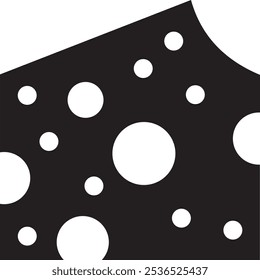 Silhouette vector icon for cheese 