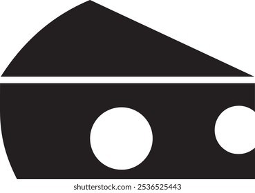 Icono de Vector de silueta para queso 
