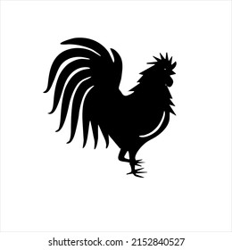 silhouette
vector, icon, and  logo chicken on a white background.