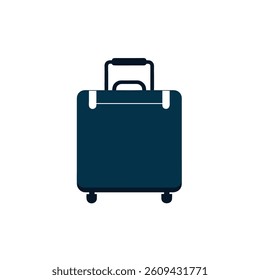 Silhouette Vector Icon of Luggage Modern Suitcase Design for Travel, Tourism, and Airport Themes On White Background
