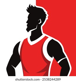 silhouette vector icon of a player