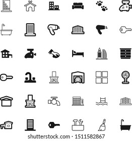silhouette vector icon set such as: track, motel, floor, broom, housemaid, rag, hummer, sport, cold, foot, technology, screwdriver, chest, conditioner, ladder, drop, light, wipe, auto, box, couch