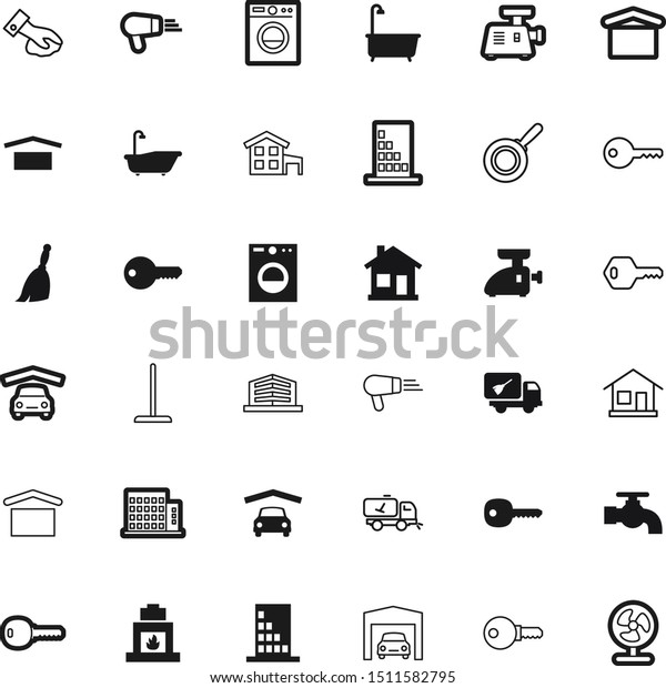 Silhouette Vector Icon Set Such Towel Stock Vector Royalty Free