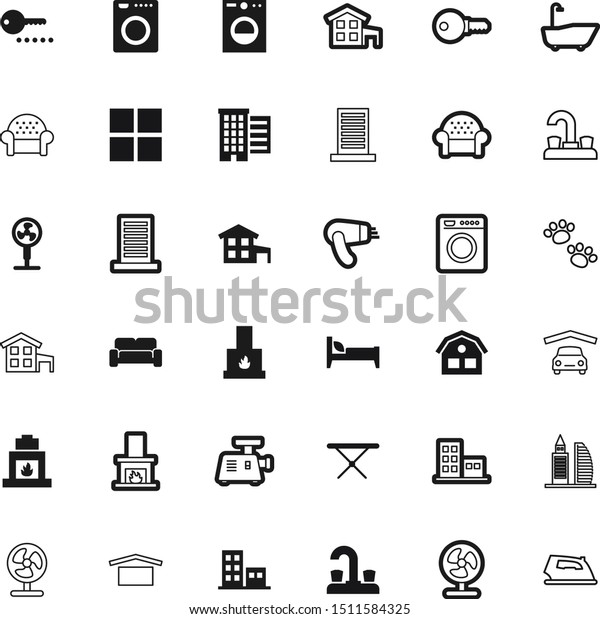 silhouette vector icon set such as: bed,\
grinder, footprint, meat, clothing, frame, print, garage, houses,\
automobile, cooking, work, roof, burning, hearth, car, wash, logo,\
row, dryer,\
mattress