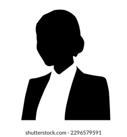 Silhouette vector icon of the upper body of several business woman.