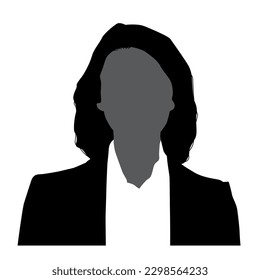 Silhouette vector icon of the upper body of several business woman.