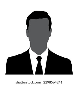 Silhouette vector icon of the upper body of several business man.