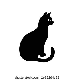 silhouette vector illustration of a cat