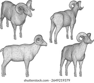 silhouette vector illustration design of farm animal sheep for pet riding and meat stock