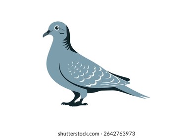 Silhouette vector illustration of dove