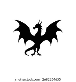 ilustração de vetor de silhueta de um dragão