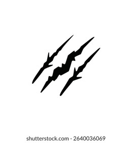 Silhouette vector illustration of a Infected Scratch icon on a white background.