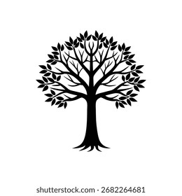 silhouette vector illustration of a tree