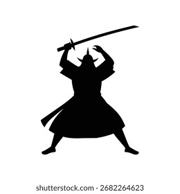 silhouette vector illustration of a warrior